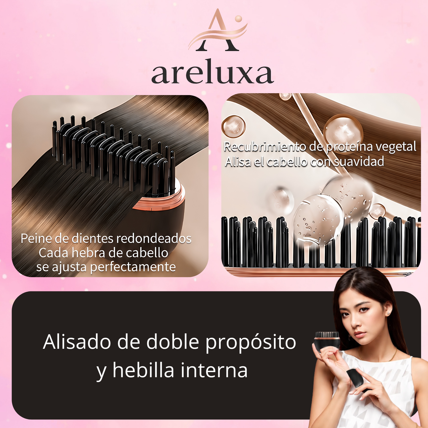 Mini Cepillo Alisador Portátil Recargable